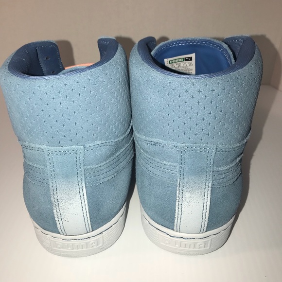 Puma Suede Pink Dolphin Collab Blue Pink Men Shoes - Picture 4 of 8